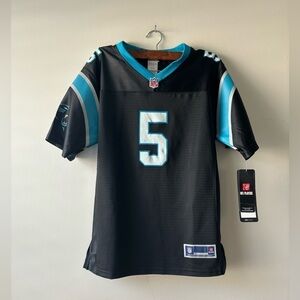 NWT NFL Carolina Panthers kids short‎ sleeve Jersey size L